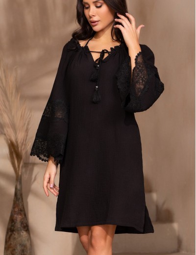 Туника с широким рукавом Mia-Amore LARNACA 5753 черный, Цвет: черный, Размеры: L/XL, изображение 3