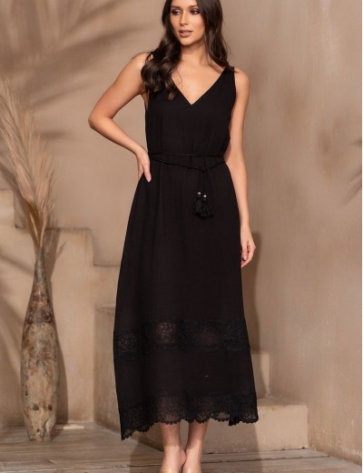 Длинный сарафан Mia-Amore LARNACA 5758 черный, Цвет: черный, Размеры: 3XL, изображение 3