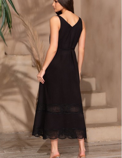 Длинный сарафан Mia-Amore LARNACA 5758 черный, Цвет: черный, Размеры: 3XL, изображение 2