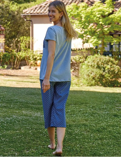 Пижама в горошек Janira BLEU SPOTS 1060293 blue, Цвет: blue (синий), Размеры: L, изображение 2
