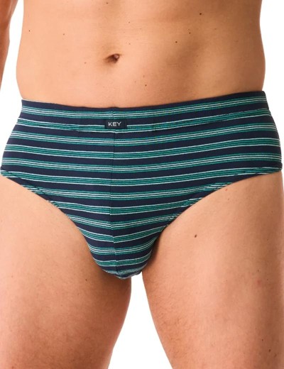 Мужские слипы 2 шт. в упаковке Key MPP 329 тёмно-синий + зелёный, Цвет: тёмно-синий + зелёный, Размеры: L, изображение 2