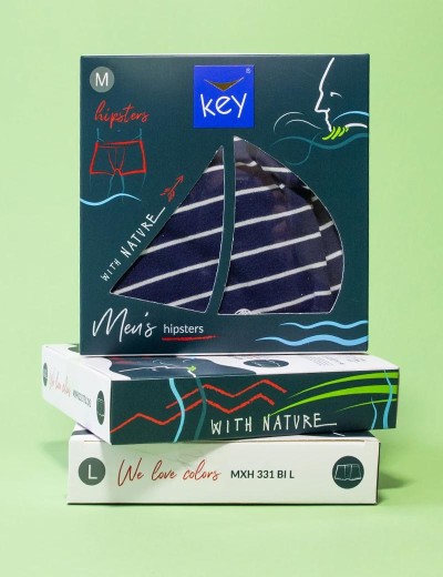 Мужские трусы боксеры Key MXH 331 тёмно-синий, Цвет: тёмно-синий, Размеры: M, изображение 2