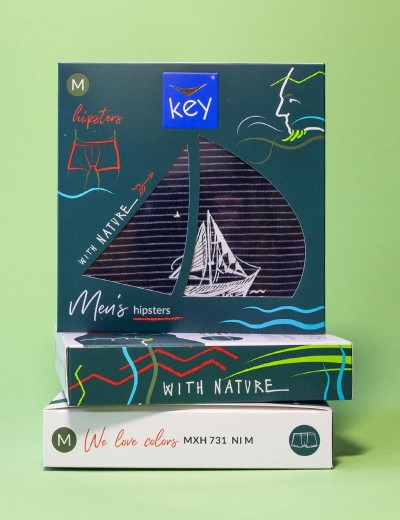 Облегающие боксеры Key MXH 731 тёмно-синий, Цвет: тёмно-синий, Размеры: M, изображение 2