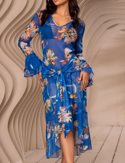 Длинное пляжное платье Mia-Amore ANTIGUA 2179, Цвет: синий, Размеры: 2XL, изображение 4