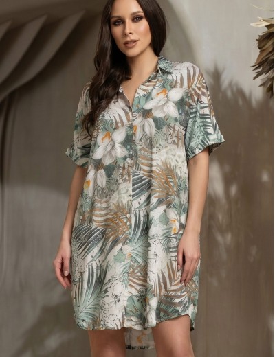 Рубашка из тканой вискозы Mia-Amore LIANORA 5850, Цвет: мультицвет, Размеры: 2XL, изображение 3