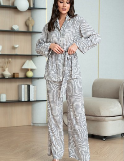 Пижама из тканой вискозы Mia-Amore ALMA 5876, Цвет: серый, Размеры: 2XL, изображение 3