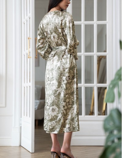 Длинный халат на пуговицах Mia-Amore ANTONIA 4027, Цвет: мультицвет, Размеры: 2XL, изображение 2