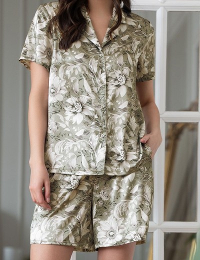 Шелковый комплект с шортами Mia-Amore ANTONIA 4974, Цвет: мультицвет, Размеры: 2XL, изображение 4