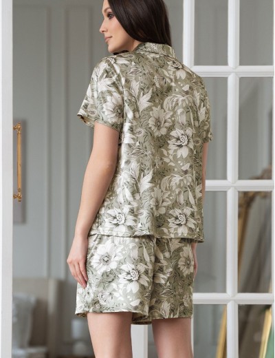 Шелковый комплект с шортами Mia-Amore ANTONIA 4974, Цвет: мультицвет, Размеры: 2XL, изображение 2
