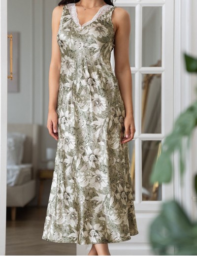 Длинная шелковая сорочка Mia-Amore ANTONIA 4978, Цвет: мультицвет, Размеры: 2XL, изображение 4