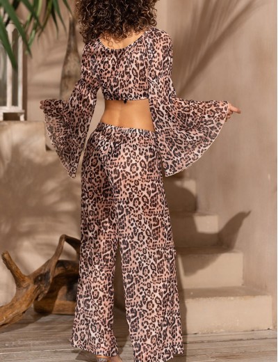 Комплект из леопардовой сетки Mia-Amore EVERLY 2385, Цвет: коричневый, Размеры: 2XL, изображение 2