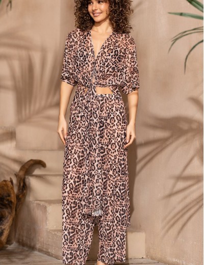 Комплект из принтованной сетки Mia-Amore EVERLY 2386, Цвет: коричневый, Размеры: 2XL, изображение 3