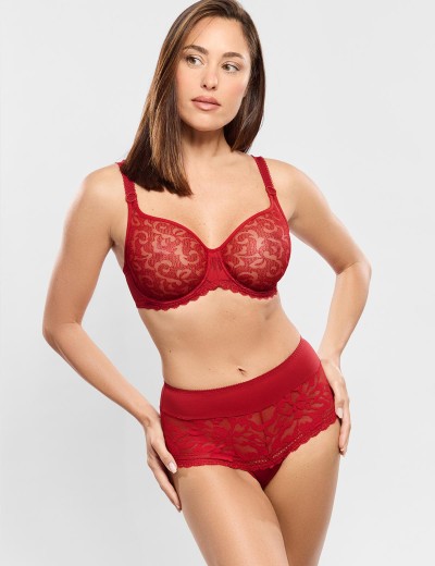 Высокие трусы слипы Empreinte 05224 LEIA рубин, Цвет: рубин, Размеры: S, изображение 3