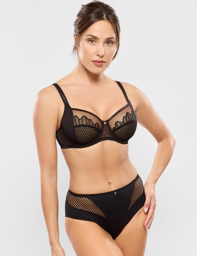 Бюстгальтер мягкий Empreinte 07233 LUNA чёрный, Цвет: чёрный, Размеры: 100E, изображение 2