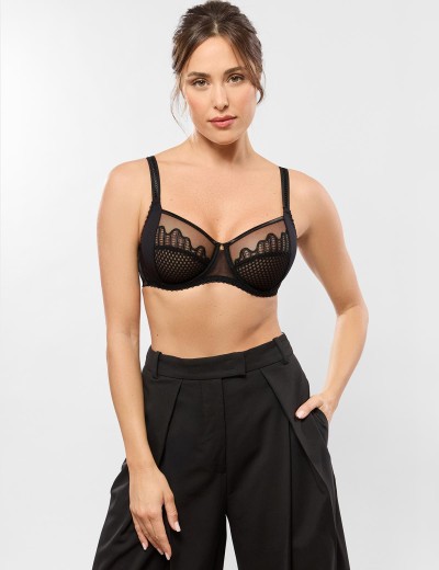 Бюстгальтер мягкий Empreinte 07233 LUNA чёрный, Цвет: чёрный, Размеры: 100E, изображение 4
