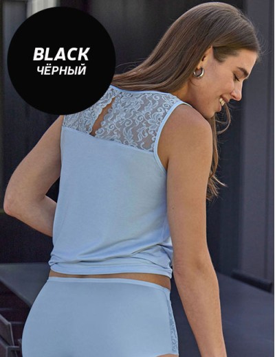 Майка на широких бретелях Janira ANGIE 1040232 black, Цвет: black (черный), Размеры: 2XL, изображение 2