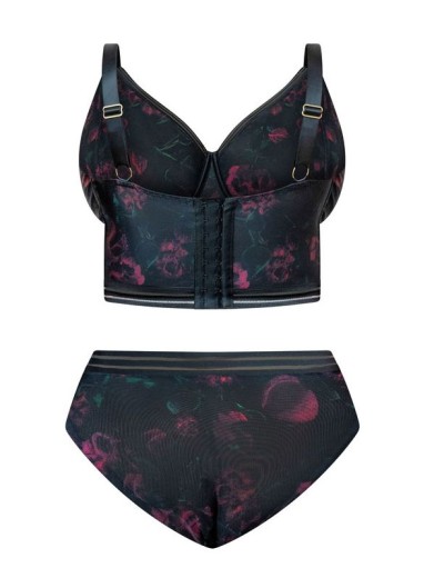 Бюстгальтер бралетт Kris Line BLOSSOM Softbralette longline, Цвет: черный+сиреневый, Размеры: 65J, изображение 8