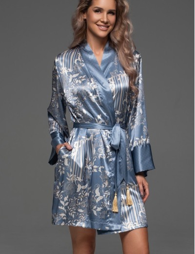 Короткий домашний халат Mia-Amore JANE 4653, Цвет: мультицвет, Размеры: 2XL/3XL, изображение 3