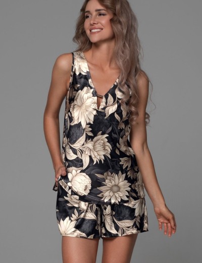 Шелковый комплект с шортами Mia-Amore DENISA 4862, Цвет: мультицвет, Размеры: 2XL, изображение 3