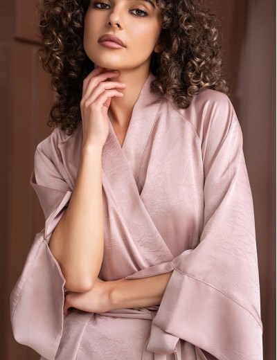 Короткий халат-кимоно Mia-Amore SMOKY ROSE 9013, Цвет: розовый, Размеры: L/XL, изображение 4