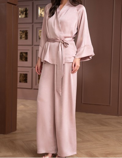 Пижама с широкими брюками Mia-Amore SMOKY ROSE 9015, Цвет: розовый, Размеры: 3XL, изображение 4
