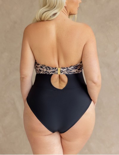 Слитный купальник бандо Kris Line MAUI body balconette MHM, Цвет: леопард, Размеры: 90H, изображение 2