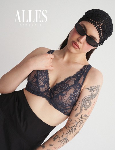 Бюстгальтер на большую грудь Alles INDIGO AFFAIR M Plus bralette темно-синий, Цвет: темно-синий, Размеры: 65I, изображение 8