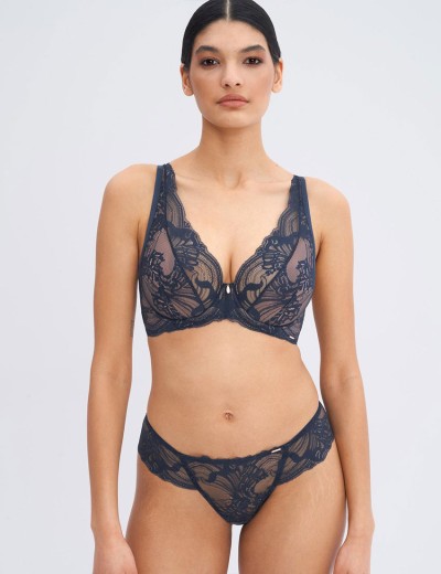 Бюстгальтер-бралетт Alles INDIGO AFFAIR M bralette темно-синий, Цвет: темно-синий, Размеры: 75G, изображение 4