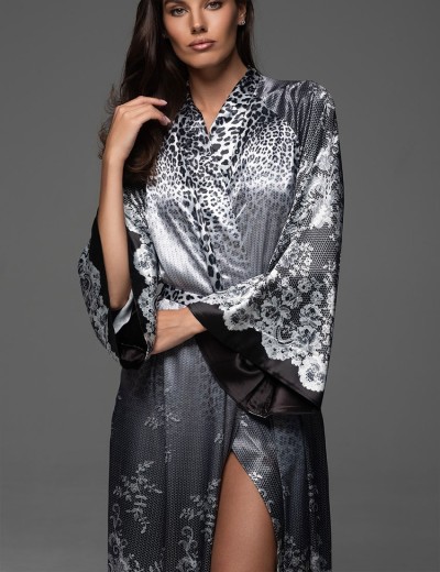 Длинный домашний халат Mia-Amore KARMELITA 4739, Цвет: мультицвет, Размеры: 2XL/3XL, изображение 3