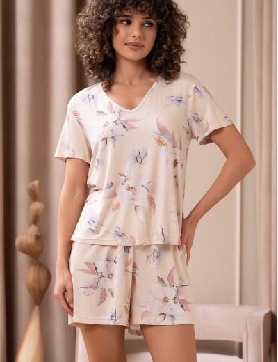 Пижама футболка с шортами Mia-Amore NYMPHEA 5844, Цвет: пастельный, Размеры: 2XL, изображение 3