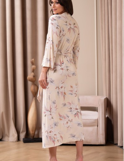 Длинный запашной халат Mia-Amore NYMPHEA 5849, Цвет: пастельный, Размеры: S/M, изображение 2