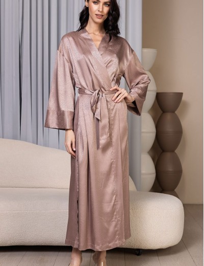 Длинный запашной халат Mia-Amore FLORENCE 2359, Цвет: карамель, Размеры: 2XL/3XL, изображение 4
