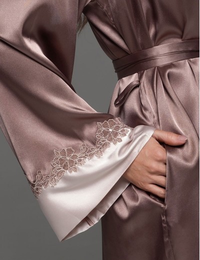 Короткий запашной халат Mia-Amore MACCIATO 4673 макиато, Цвет: макиато, Размеры: 2XL/3XL, изображение 2