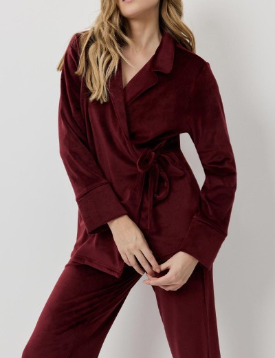 Велюровый женский костюм Aruelle CLARET SET, Цвет: бургундское вино, Размеры: S, изображение 4