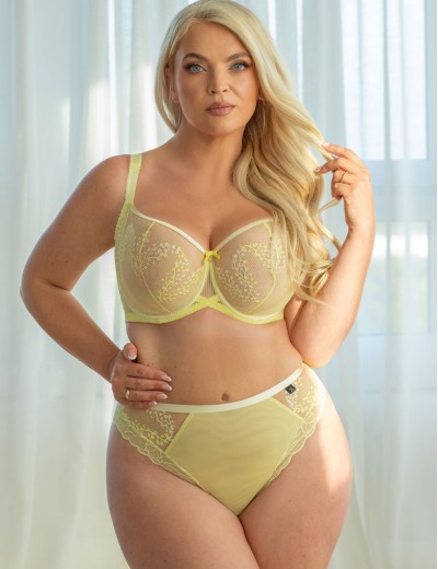 Бюстгальтер мягкий балконет Kris Line LIMONCELLO half cup soft лимон, Цвет: лимон, Размеры: 75H, изображение 4