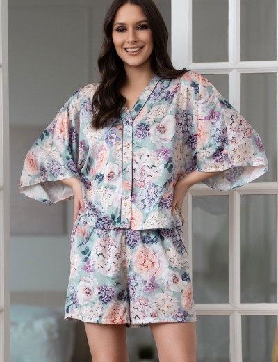 Шелковый комплект с шортами Mia-Amore MARIEL 4965, Цвет: мультицвет, Размеры: 3XL, изображение 3