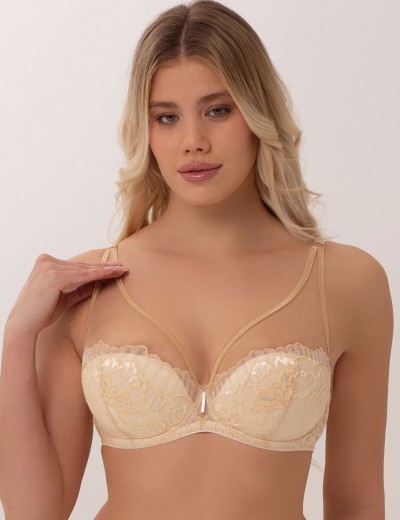 Бюстгальтер бралетт на поролоне Subtille ESTELLA GOLD bralette, Цвет: золотой, Размеры: 65C, изображение 3