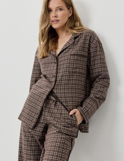 Фланелевая пижама Aruelle MIRELLA, Цвет: коричневый, Размеры: XL, изображение 4