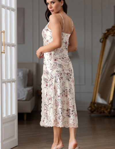 Длинная сорочка из шелка Mia-Amore LORALINE 4984, Цвет: мультицвет, Размеры: 3XL, изображение 4