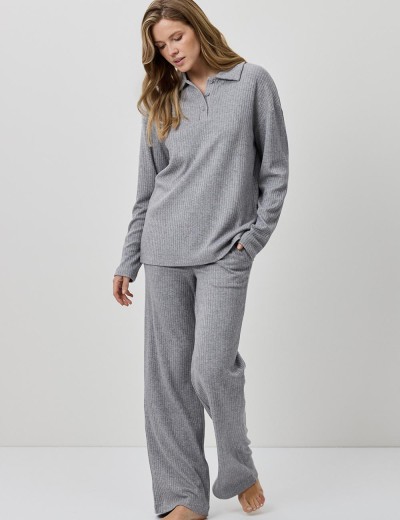 Домашний комплект с брюками Aruelle GRETTA SET, Цвет: серый, Размеры: S, изображение 2