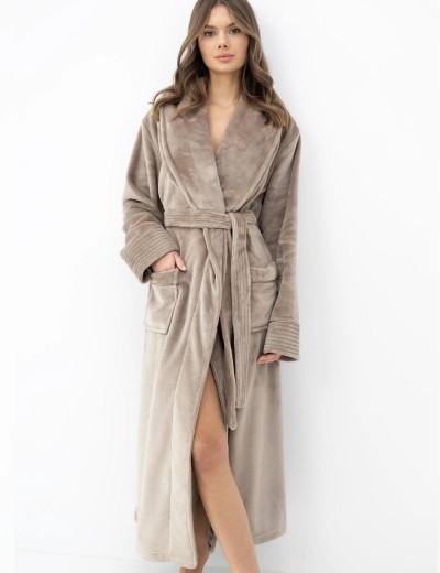 Плюшевый халат женский Sensis MARRON, Цвет: коричневый, Размеры: 2XL, изображение 2