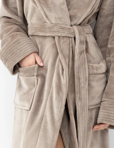 Плюшевый халат женский Sensis MARRON, Цвет: коричневый, Размеры: 2XL, изображение 5