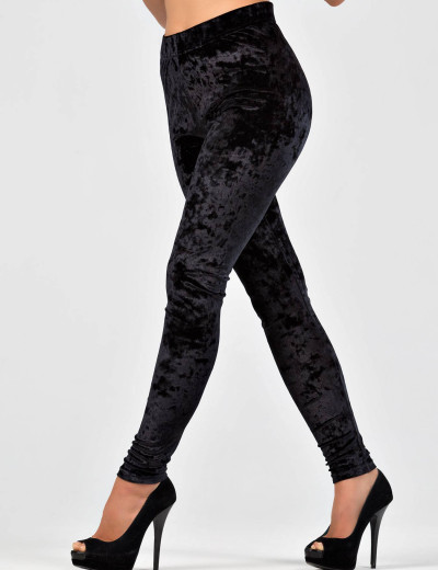 Треггинсы бархатные Opium ADELE, Цвет: черный, Размеры: S, изображение 4