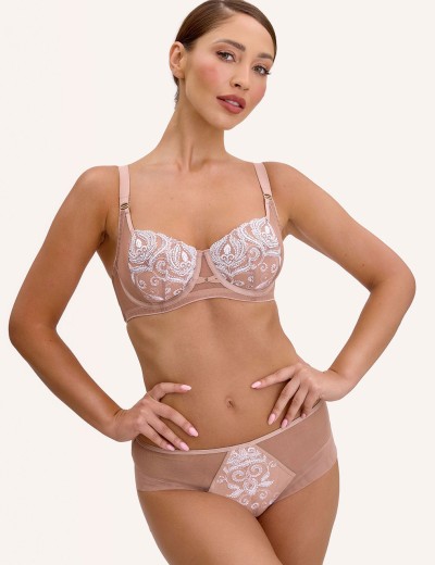 Трусы слипы Bella Misteria LACE MACCHIATO briefs, Цвет: телесный, Размеры: 3XL, изображение 3