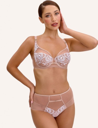 Бюстгальтер мягкий Bella Misteria LACE MACCHIATO soft balconette, Цвет: телесный, Размеры: 70D, изображение 5