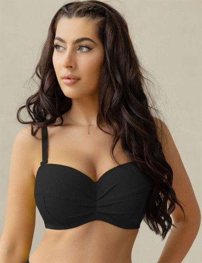 Верх купальника бандо Kris Line LEMON BLACK balconette MHM, Цвет: черный, Размеры: 80D, изображение 2
