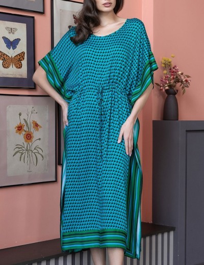 Длинная свободная туника Mia-Amore KAILI 5038, Цвет: малахит, Размеры: 2XL/3XL, изображение 4