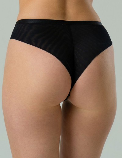 Трусики бразилиана Subtille BARBARA BLACK brazilian panties, Цвет: черный, Размеры: M, изображение 2