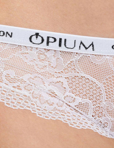 Кружевные трусы бразилиана Opium T-61 белый, Цвет: белый, Размеры: S, изображение 3