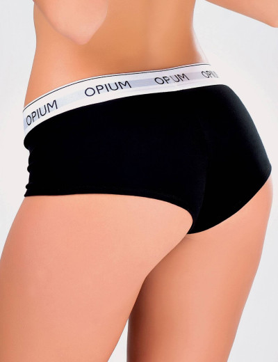 Хлопковые трусы шортики Opium T-96 MELANGE GREY, Цвет: серый меланж, Размеры: M, изображение 2